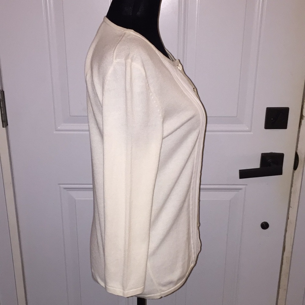 Liz Claiborne New York Ladies Button Front Cardigan Pleated Front Size Small - Picture 3 of 13